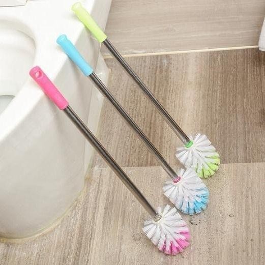 Suspendable Toilet Brush Household Steel Rod Toilet Squatting Toilet Brush Toilet Cleaning Brush Stainless Steel Toilet Cleaning Brush