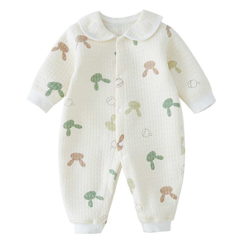 Bebé mono primavera y otoño puro algodón acolchado bebé niña ropa de primavera ropa recién nacido mameluco bebé primavera mameluco