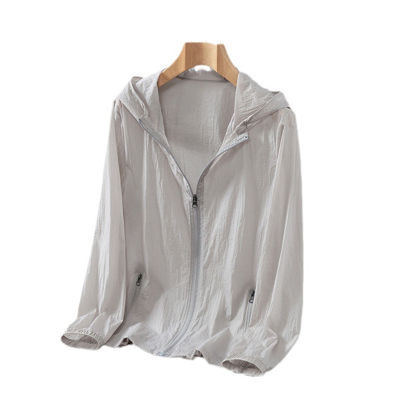 Sun protection clothing for men, ultra-lightweight, men's skin clothes, summer ice silk fishing style, breathable trench coat for women, open jacket outerwear