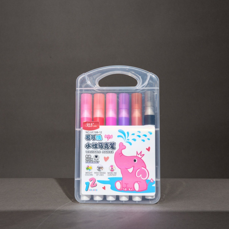 Rotuladores triangulares de gran capacidad a base de agua, juego de rotuladores de acuarela lavables para niños, materiales de arte para estudiantes, pinceles para graffiti
