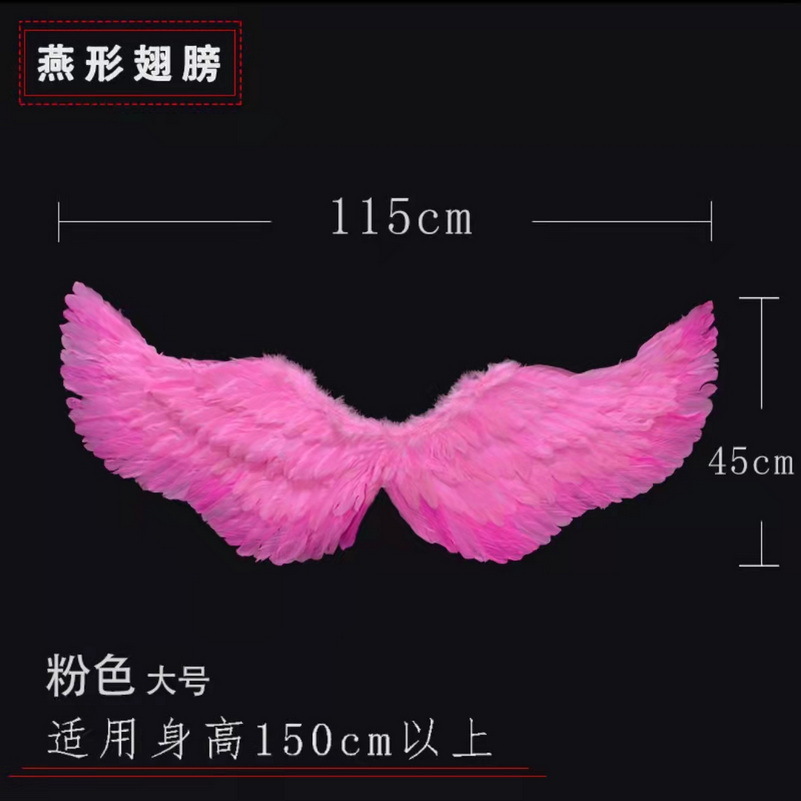 Alas de plumas de ángel, accesorios de Halloween, actuación para adultos y niños, decoración de pasarela de niña de las flores, vestido de demonio negro