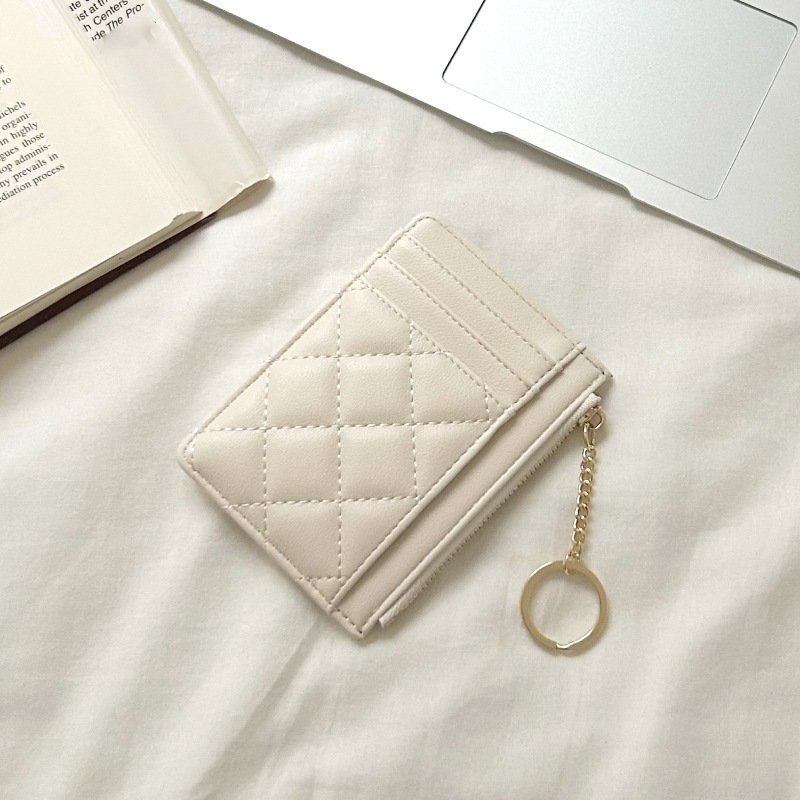 Lingge Women's Wallet Soft Leather Texturous Multi-Card Card Card Bag Certificate Three-in-One Anti-degaussing Light Luxury Small Bag Coin Bag Lingge Women's Wallet Soft Leather Texturous Multi-Card Card Card Bag Certificate Three-in-One Anti-degaussing Light Luxury Small Bag Coin Bag