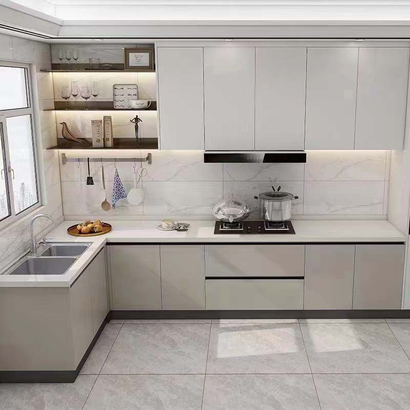 Factory Price Direct Sales All-Aluminum Aluminum Alloy Kitchen Cabinets Decoration Wall Cabinets Floor Cabinets Formaldehyde-Free Overall Honeycomb Panel Kitchen Cabinets