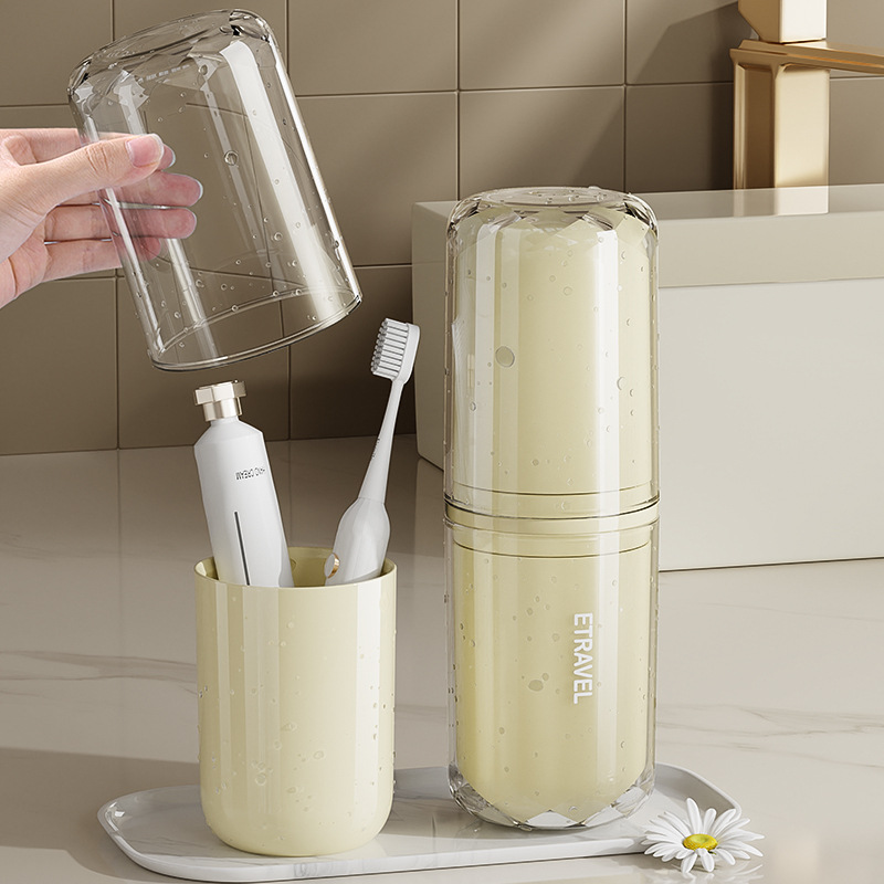 Viaje conjunto de lavado enjuague bucal taza de cepillo de dientes portátil taza de cepillo de dientes eléctrico caja de almacenamiento encantadora artefacto de viaje