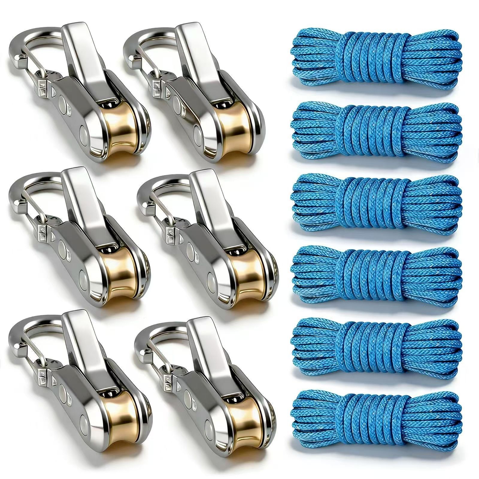 Cross-border alloy multifunctional rope tensioner for outdoor camping, tent, and mountaineering fastening accessories, reflective tool