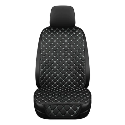 Seat cushion, seat cover: Leather Rear Seat Cushion, Single - black-and-white-striped-single-seat