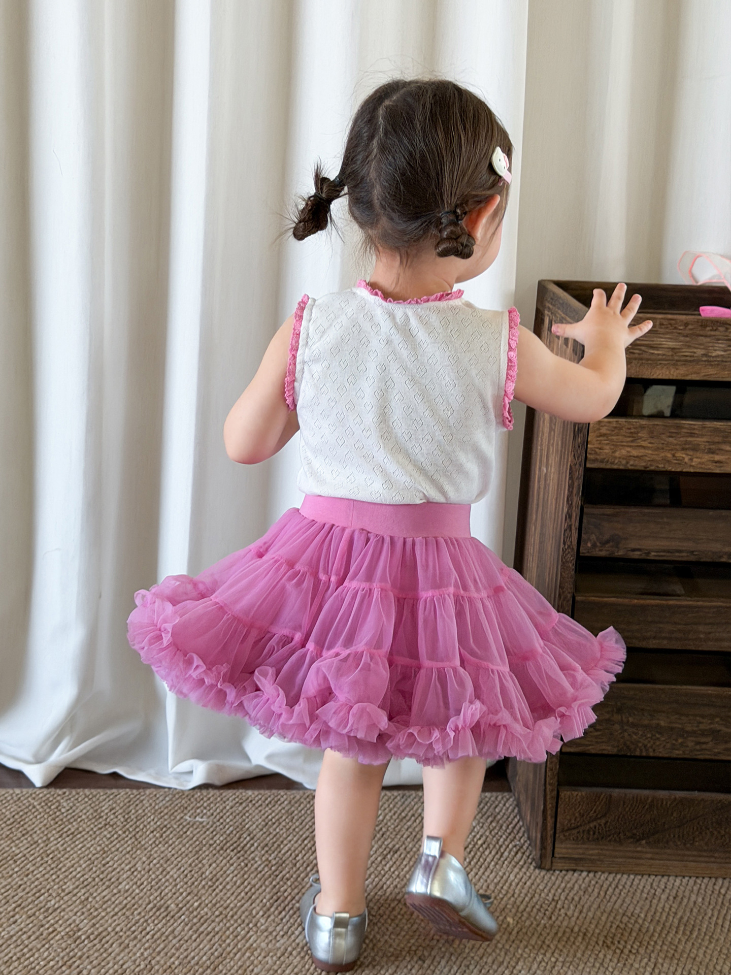Caña de azúcar de pera ropa infantil para niñas de mitad de cuerpo de verano delgado estilo extranjero Tutu-Tung falda infantil falda corta bebé