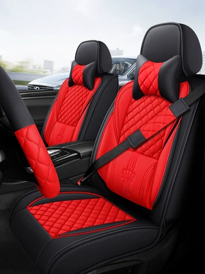 Car Seat Cushions, Universal Seat Cushion | Seat cushion, seat cover - black-and-red-shoulder-pads