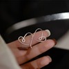 Small design silver needle, universal earrings, silver 925 sample, trend of season, bright catchy style, simple and elegant design, light luxury style