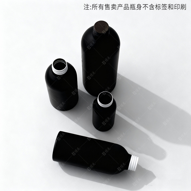 30ML 1000ML spray aluminio botella de emulsión negra mate botella de embalaje cosmético anti-luz aceite esencial perfume de aluminio puro al aire libre