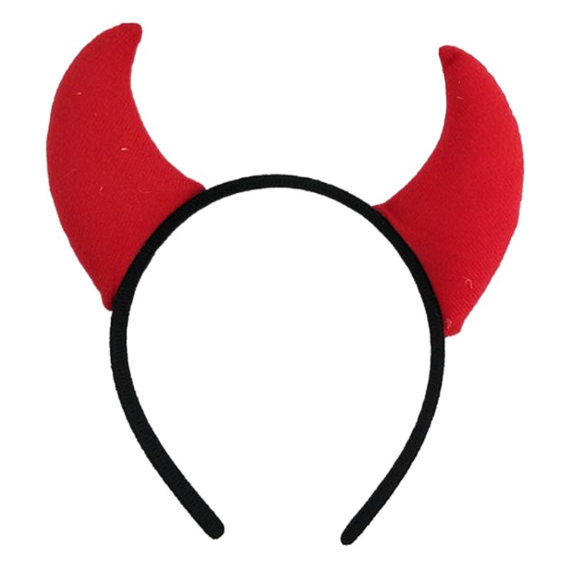 Juego de tres piezas de cuernos de diablo para Halloween, diadema con cuernos pequeños rojos, decoración para festivales de fantasmas, carnaval y disfraces