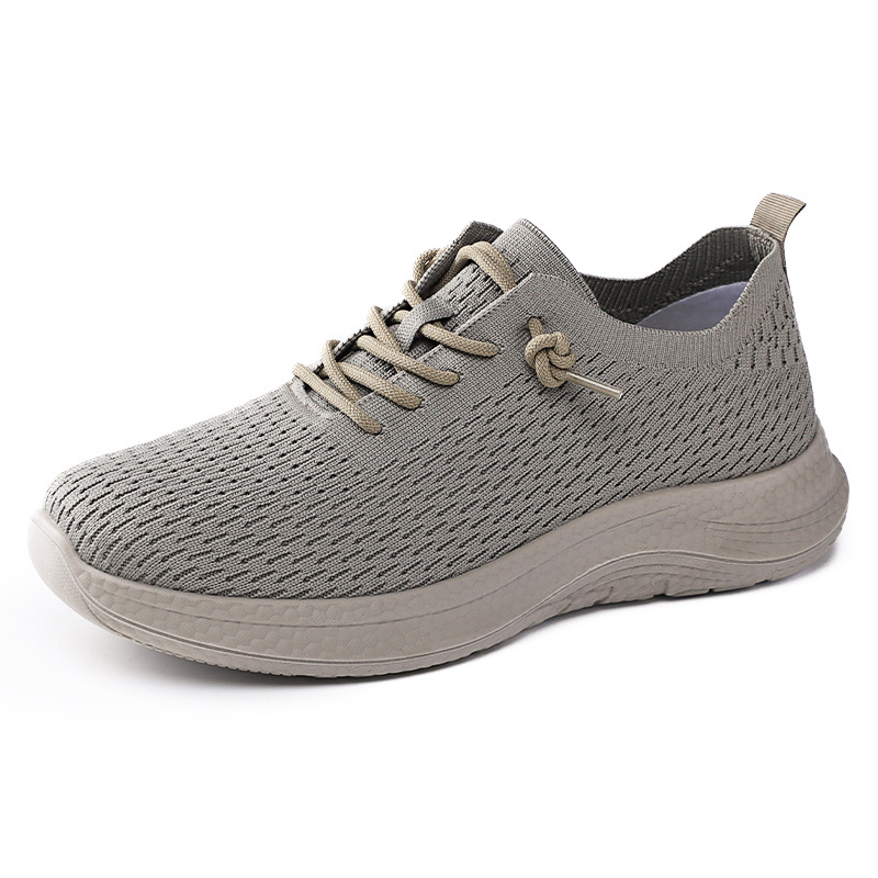 Zapatos de hombre, zapatos casuales de pareja, zapatos individuales transpirables de poliuretano, zapatos de boca baja con cordones, zapatos de malla ligeros y cómodos para hombre