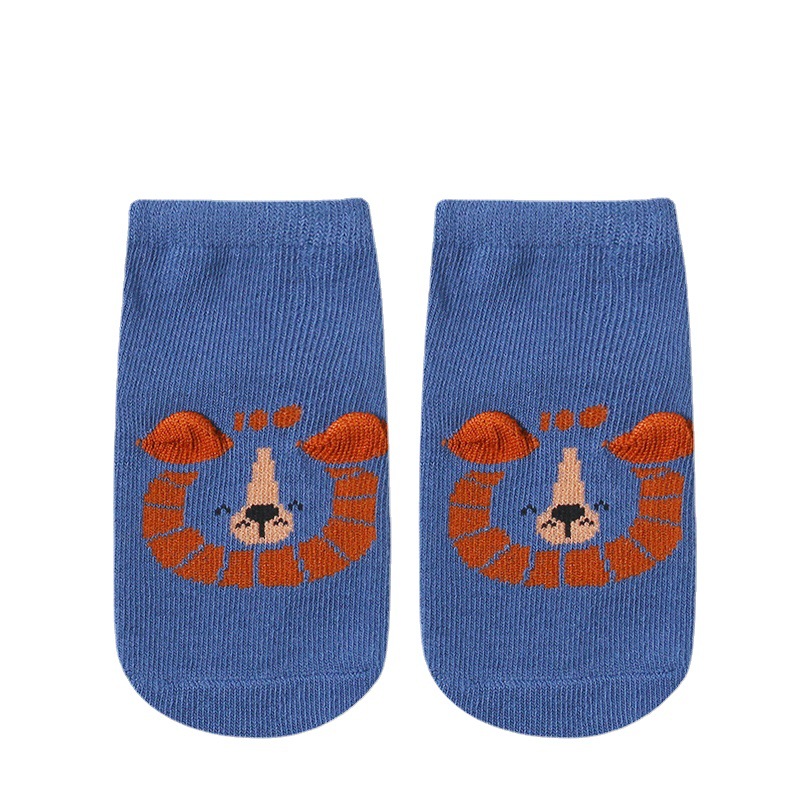 Amazon popular estilo coreano antideslizante bebé trampolín Calcetines de piso de bebé calcetines rectos de ocho colores tridimensionales