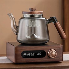电陶炉煮茶家用2024新款煮茶器烧水煮茶炉侧把茶壶玻璃泡茶壶茶具