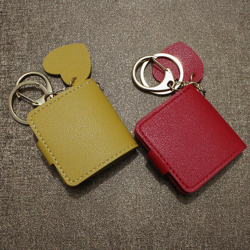 Temu Leather 1inch Mini Photo Album Bag Couple Photo Keychain Bag Pendant Portable