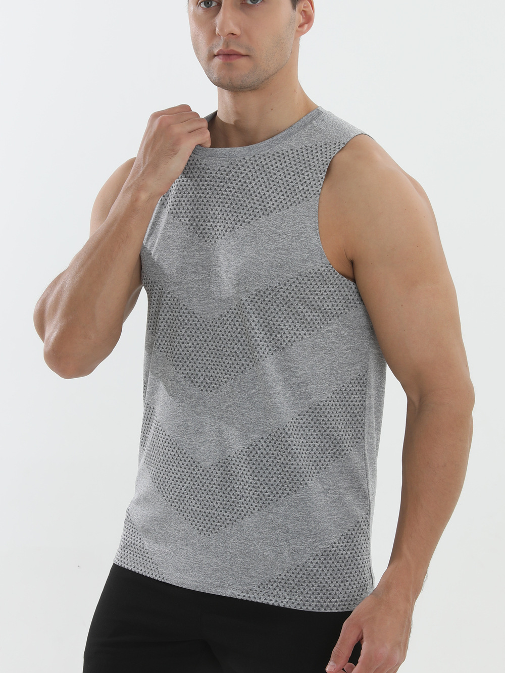 Chalecos de secado rápido para hombres transfronterizos estampados baloncesto de verano corriendo Fitness elasticidad transpirable chalecos de maratón para hombres image 7