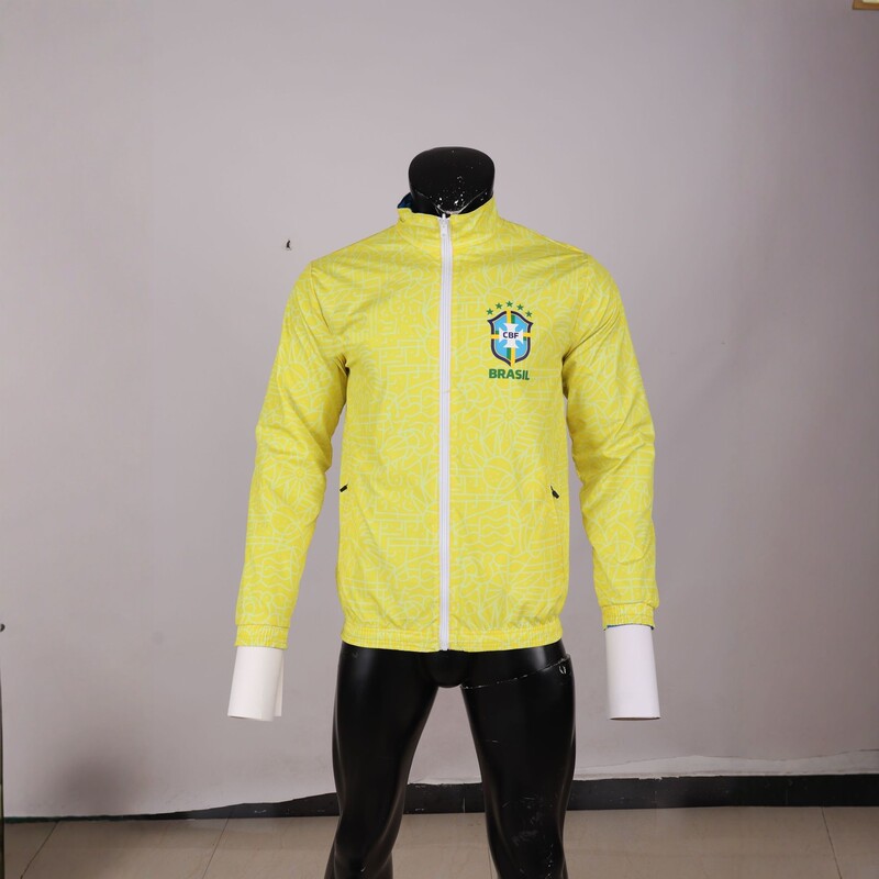 Autumn and Winter Models: Barcelona, Brazil, Germany, Real Madrid, Miami Long-Sleeve Windbreaker Jacket, Waterproof Sports Coat, Double-Sided Autumn and Winter Models: Barcelona, Brazil, Germany, Real Madrid, Miami Long-Sleeve Windbreaker Jacket, Waterproof Sports Coat, Double-Sided