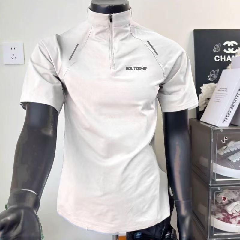 Slamball Urban Outdoor Summer Half-Zip Quick-Drying Sports Short-Sleeved T-Shirt Men's Base Layer Fitness Running T-Shirt Slamball Urban Outdoor Summer Half-Zip Quick-Drying Sports Short-Sleeved T-Shirt Men's Base Layer Fitness Running T-Shirt