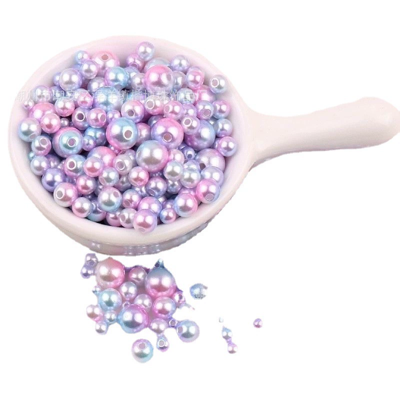 Two-color beaded bracelet pearl handmade, bag, accessory, gradient, DIY