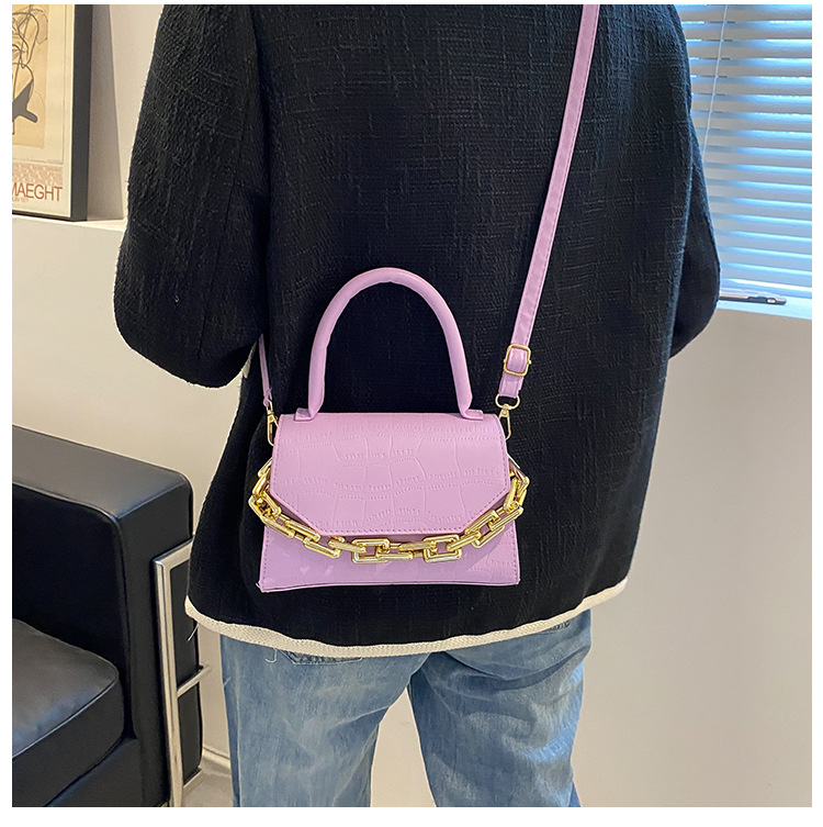 New Bags Women's 2021 Autumn And Winter Fashion Alligator Print Handbag European And American Simple Multi-color Shoulder Messenger Bag Fashion display picture 15