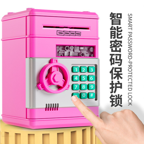 Cross-border piggy bank children's password box safe anti-fall large capacity accessible smart electronic piggy bank wholesale