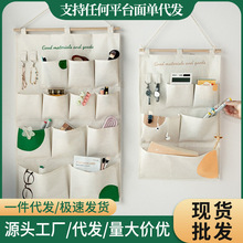 厂家直销壁挂式宿舍卧室客厅浴室厨房门后布艺棉麻多功能储物挂袋