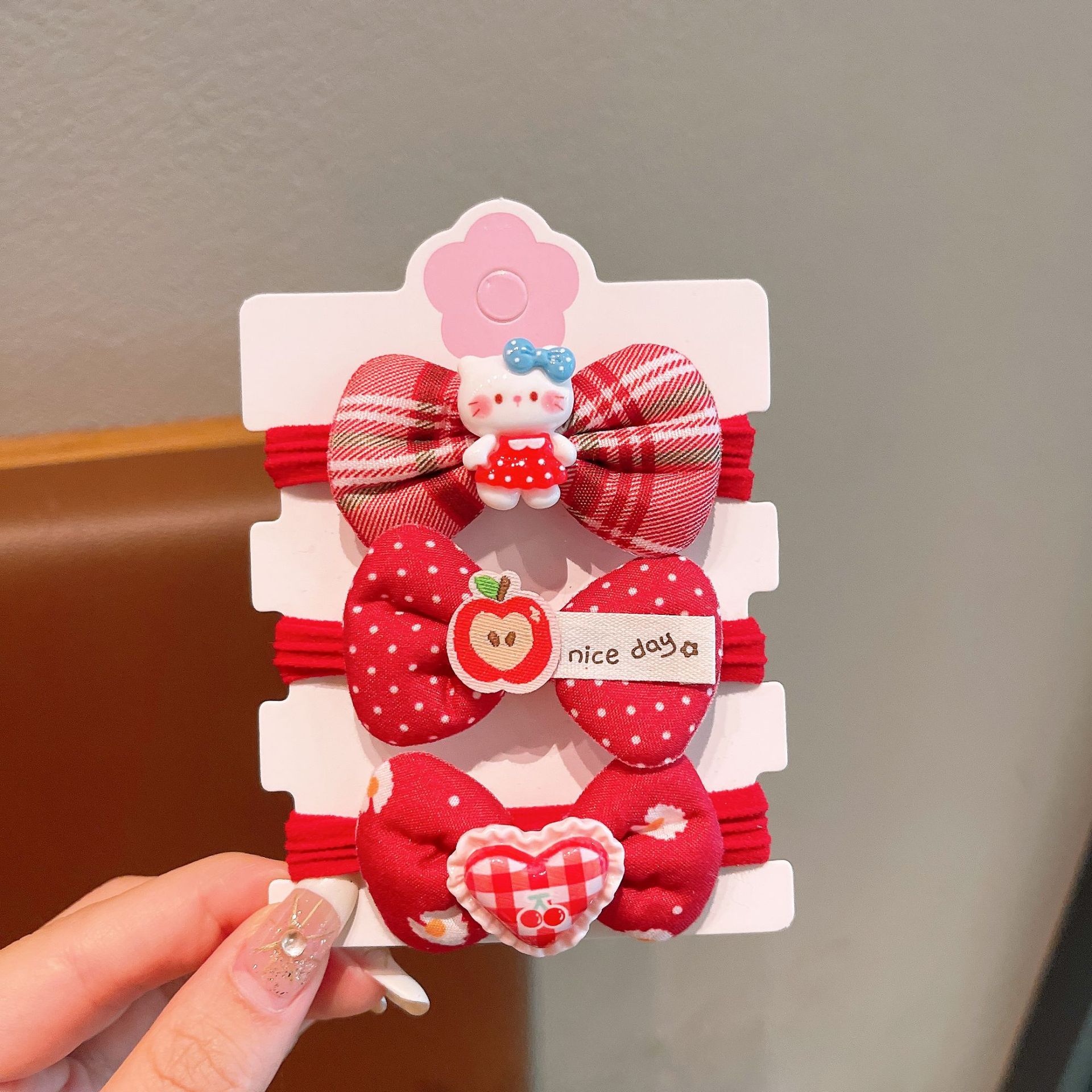 Niños cuerdas de cabello estilo nacional princesa bebé nudo anillo de cabello niñas lindos cabello no dañando cabello cuerda de cabeza