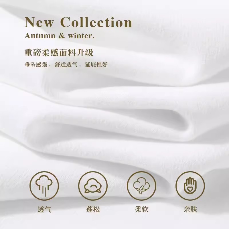 三本針！長く洗っても形が変わらない！300gの厚手純綿ホワイト長袖Tシャツ レディース ゆったり着痩せ効果あり メンズにも使えるインナー