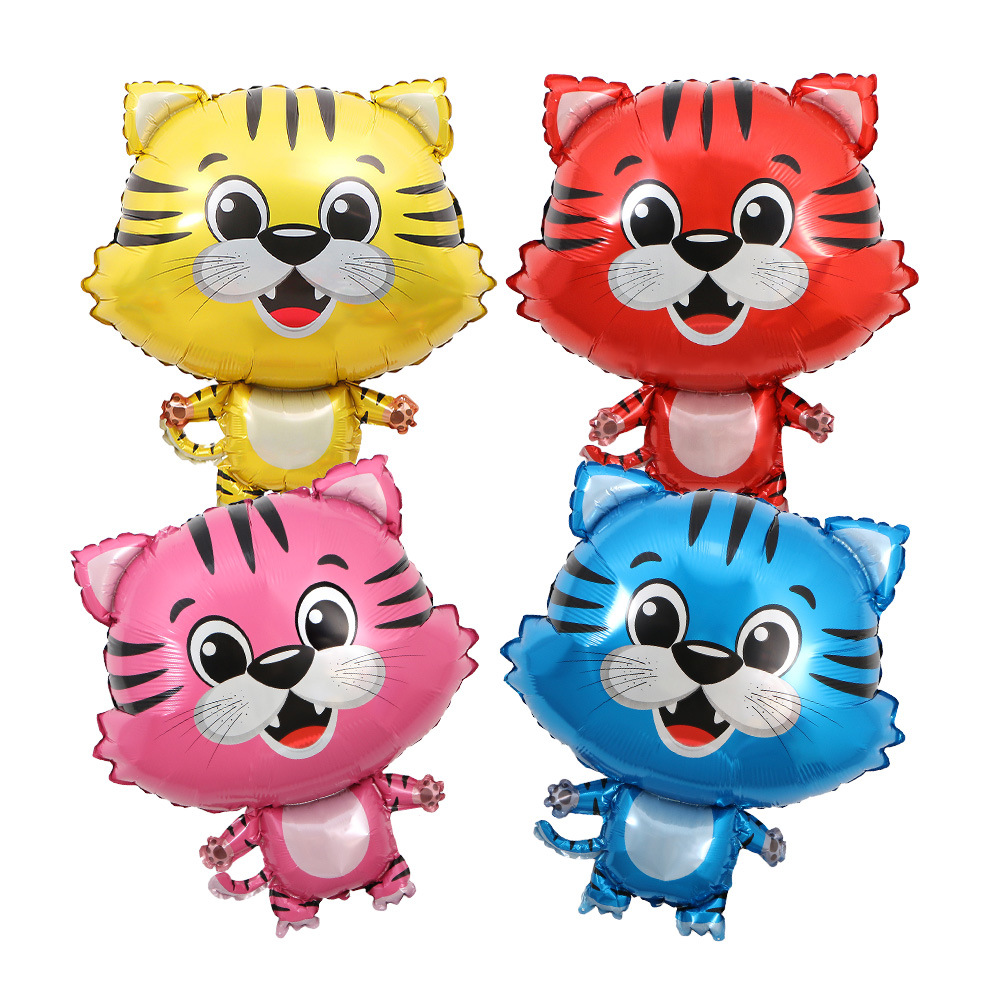Cross border 2022 Year of the Tiger Balloon new year party New Year's Day party decorate Cartoon tiger balloon wholesale