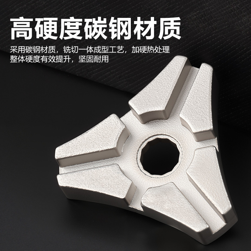 蹦果三角形6口辐条扳手自行车修理工具辐条工具山地车钢丝调节扳|undefined