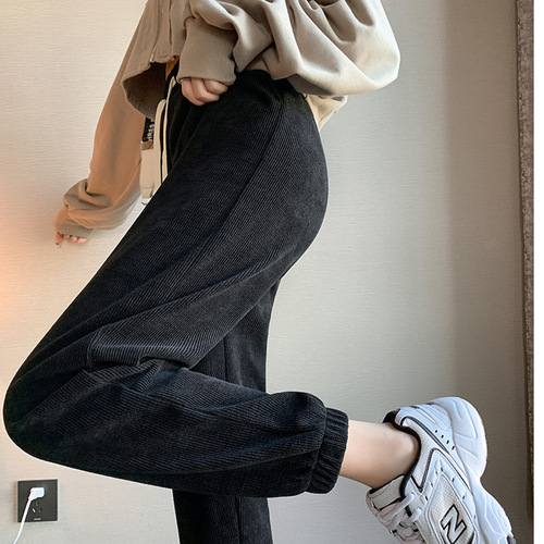 Women's Sport Pants Loose Leg Warm Fleece Lined Hooded Pants for Autumn/Winter, Tall and Slim Fit, Versatile Fashion Trendy Hot Sale