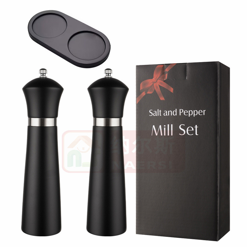 新しい黒と白の胡椒研磨器手動胡椒研磨器塩研瓶陶磁器芯家庭用厨房工具|undefined