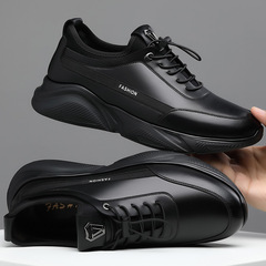 Men's Cotton Shoes Spring and Autumn Trendy Shoes 2024 New Style Fashion Men's Casual Sports Leather Shoes Men's Business Casual Shoes