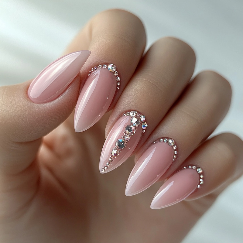 Z-84 Almond Pink Dazzling Fake Nails Almond Cross-Border Hot Girl Fireworks Glow-In-The-Dark Cup 24-Piece Wearable Nail Tips Wholesale Z-84 Almond Pink Dazzling Fake Nails Almond Cross-Border Hot Girl Fireworks Glow-In-The-Dark Cup 24-Piece Wearable Nail Tips Wholesale