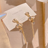 Silver needle, advanced retro earrings from pearl with tassels, silver 925 sample, high-quality style, bright catchy style