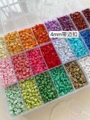 愛食桃4mm両眼縁ボタン付きOB11六分人形用児童服ミニ樹脂プラスチックボタン小ボタン