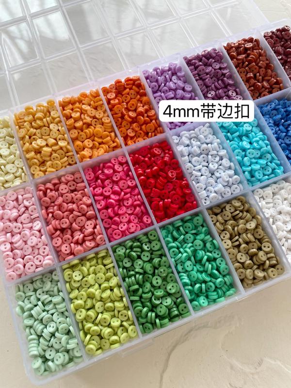 愛食桃4mm両眼縁ボタン付きOB11六分人形用児童服ミニ樹脂プラスチックボタン小ボタン|undefined