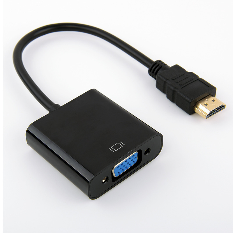 Transfronterizo dedicado HDMI a VGA adaptador con audio con fuente de alimentación HDMI a VGA HD cable adaptador