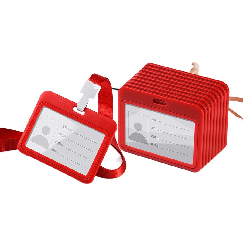 Permiso DE TRABAJO Titular de la tarjeta de identificación Cordón Insignia Tarjeta de autobús Tarjeta de comida Tarjeta de la escuela del estudiante Campus Halter