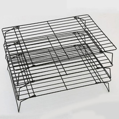 Baking Tools Three-layer rack for baking cakes and biscuits cooling rack Bread cooling rack Black non-stick cooling net