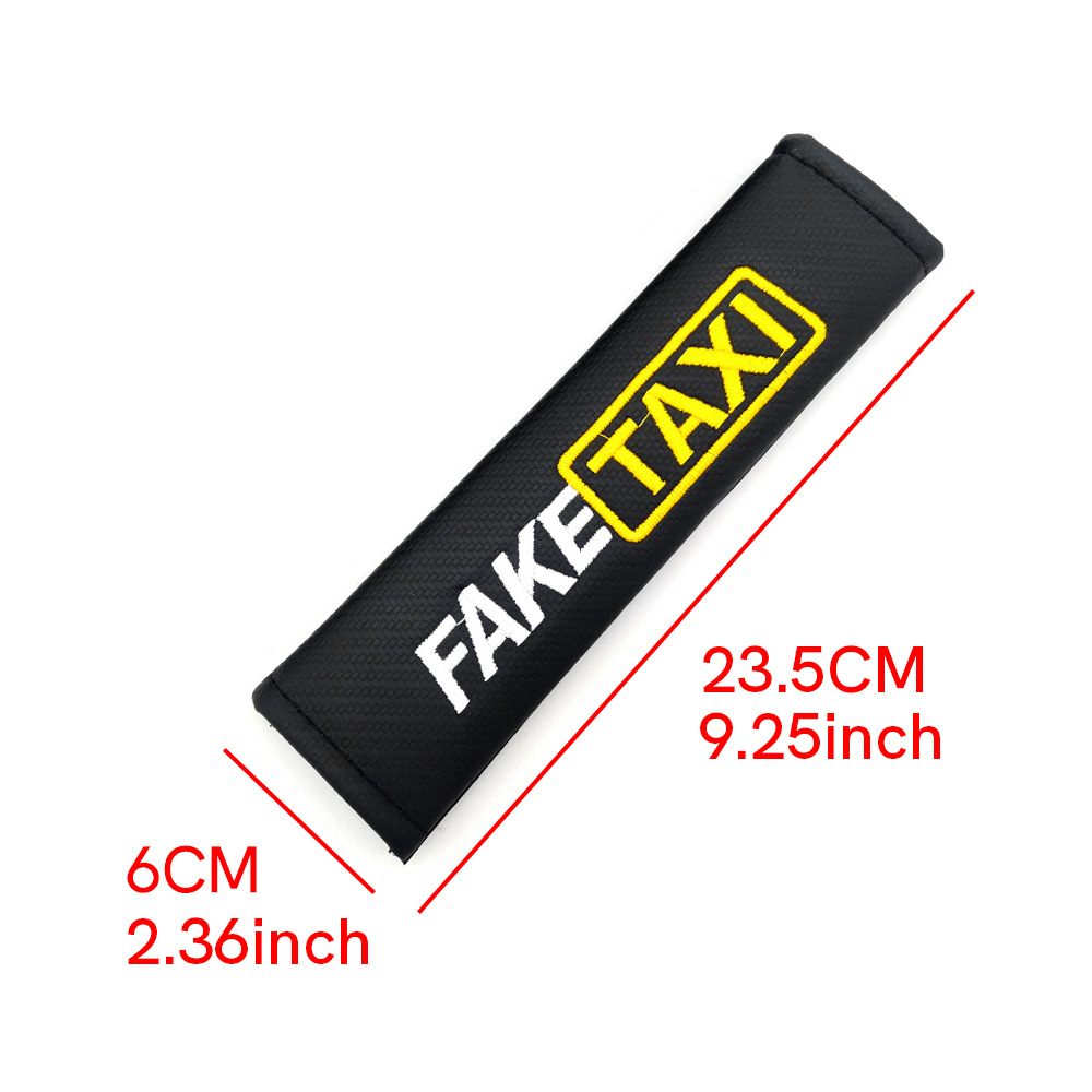 Practical Car Seat Belt Shoulder Pads Pu Leather Carbon Fiber Breathable Comfortable Seat Belt Protector Cross-Border Hot Sale