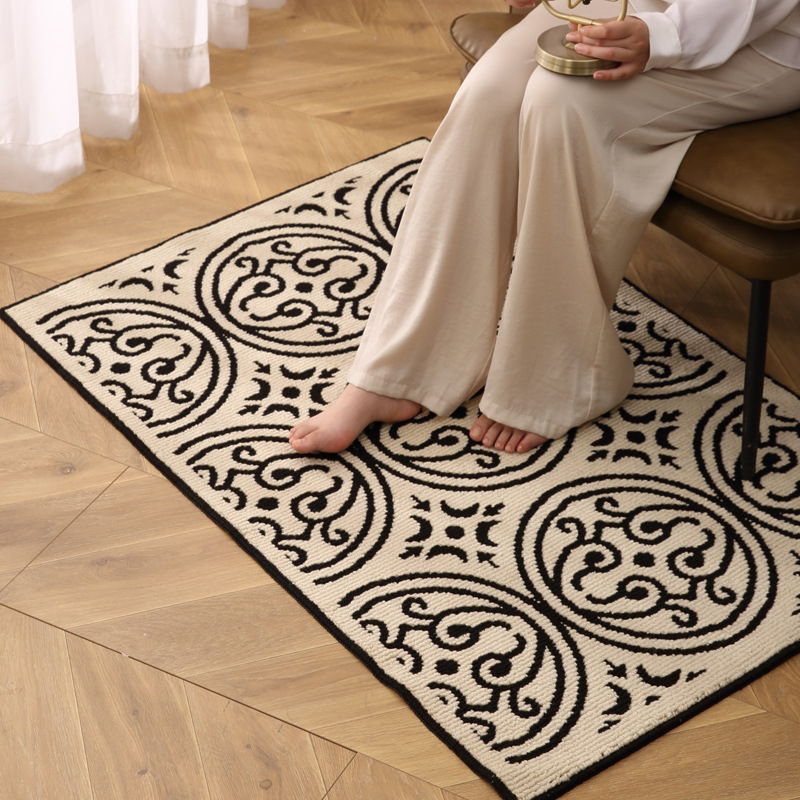 Alfombra de piso de entrada de alta calidad, alfombra de piso de entrada de lujo ligera, alfombra de polipropileno sin lavado, alfombra transfronteriza.