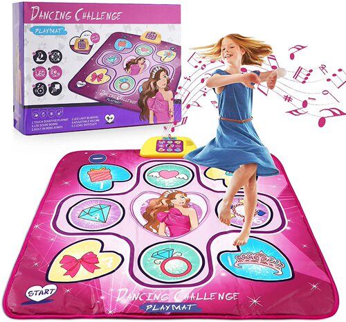 Children's music dance mat, dinosaur dance mat, programmable dance mat, game mat, music box toy cross-border