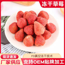 【店长推荐】FD冻干草莓干 雪花酥烘焙原料草莓脆果蔬脆整粒批发