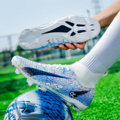Cross-border large size new football shoes high-top men's and women's long nails broken nails students adult professional training artificial grass anti-slip