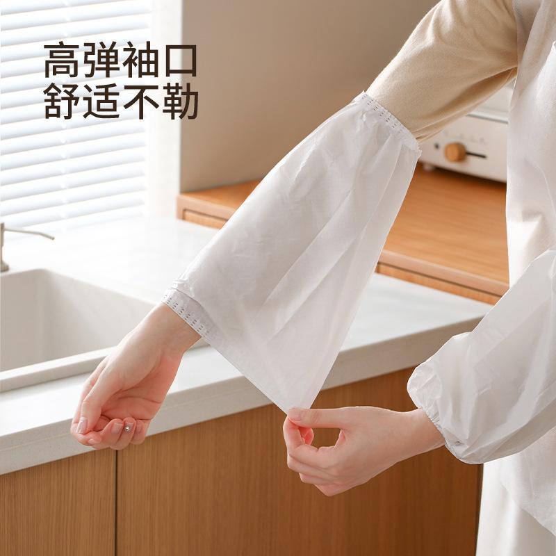 일회용 슬리브 일회용 방수 및 오일 방지 주방 청소 성인 슬리브 헤드 투명 두꺼워진 여성용 방오 슬리브