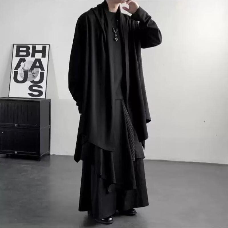 2026新款风衣男中长款外套中式国风风衣宽松开衫风衣