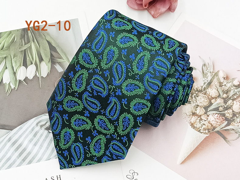 Corbata informal de negocios para hombre, en stock de fábrica, estilo nuevo atado a mano, diseño paisley, jacquard de poliéster y seda, 8 cm