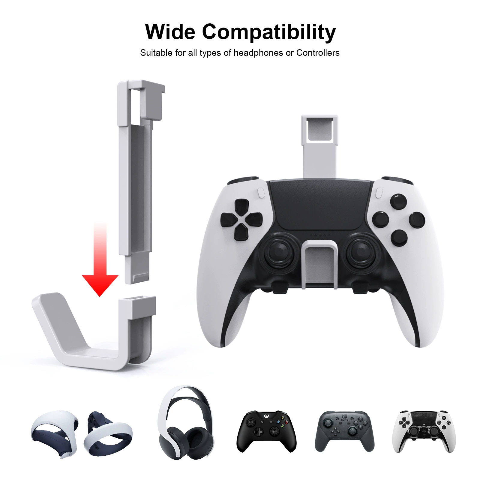 Боковой подвесной стеллаж для PS5 SLIM и держатель для переноски, стеллаж для хранения гарнитуры JYS-P5180