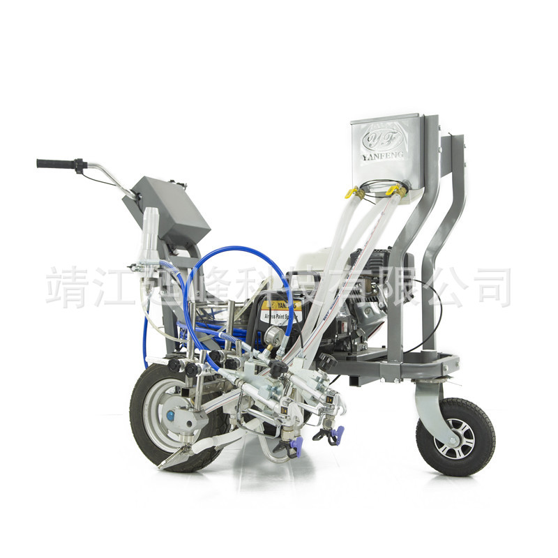 岩峰PT6090手推式三轮汽油发动机GX160款冷漆道路划线机大流量5.0